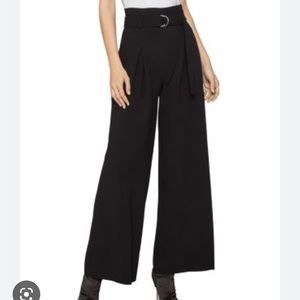 BCBG D-Ring Belt High Waisted Wide Leg Pants, XS